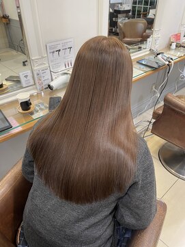 ネオリーブアイム 横浜西口店(Neolive aim) ブリーチなしダブルカラー、ハニーベージュ横浜【成田】