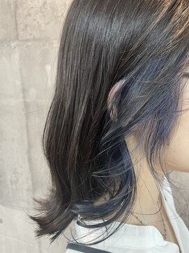 リティアンドビューティースタジオモッズシブヤ(LITTY&beauty studio M.O.D shibuya) イヤリングカラー◎ブルー◎ブルーブラック