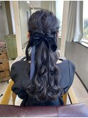 ハーフアップ