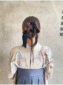 ヘアセット×袴着付け
