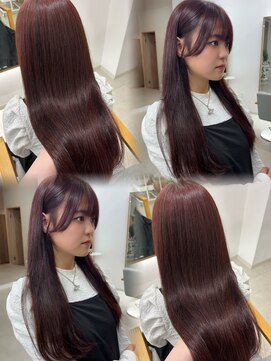 ミリ 奈良店(mm) レッドブラウン/近鉄奈良/顔まわり/前髪/奈良/学割/暖色ブラウン