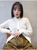 ミニボブ/切りっぱなし/ボブ/縮毛矯正/タッセルボブ