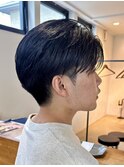 メンズナチュラルセンターパート