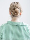 #お団子ヘアアレンジ #ハイトーンカラー　#エンドカラー