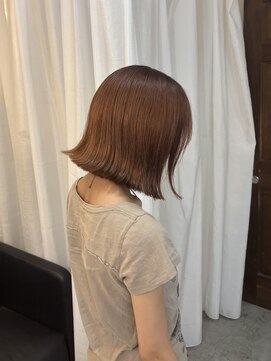 スイート ヘアデザイン(Suite HAIR DESIGN) オレンジブラウン×切りっぱなしボブ