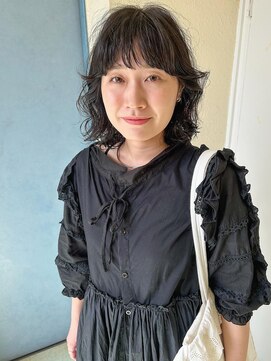 シロ(ciLo) レイヤー×切りっぱなしボブ×パーマ