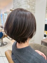 ミューク ハッピーヘアライフ 寺田町北口店(ｍieuxque happyhairlife)&nbsp;ウルフカットくびれヘアアプリコットオレンジハイライトカラー