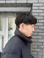 テンション(tension)&nbsp;メンズテーパーフェード抜け感マッシュニュアンスパーマ札幌大通