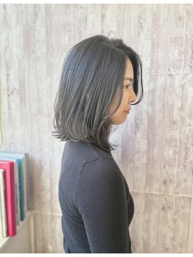 イング(ING) 【お客様スタイル】40代女性の大人ツヤミディアムボブ♪