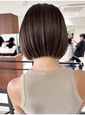 ハイライト白髪染め白髪ぼかしショートボブレイヤー40代横浜関内