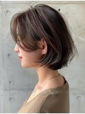 20代30代40代外国人風レイヤーボブ前髪パーマ新宿