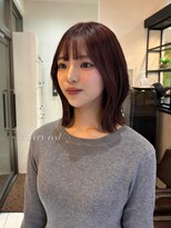 ヘアアンドメイク シークネクスト(HAIR&MAKE SeeK NEXT) チェリーレッド×くびれヘア