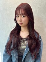 デコラ DECOR&nbsp;チェリーレッド×韓国風ロングレイヤー
