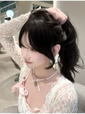 顔周りカット/レイヤーカット／韓国ヘア/おくれ毛