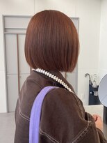 ローレンアオ(LOREN AO)&nbsp;ボブカット/オレンジカラー/秋カラー/暖色カラー/矢場町
