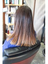 オーバーキャプテンネイキッド(OVER CAPTAIN NAKED)&nbsp;人気のグラデーションカラー×毛先厚めセミディ