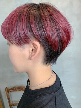 テトヘアー(teto hair) short(ピンク、グラデーションカラー、ベリーショート)