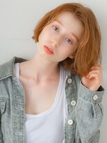 アリエッタ アザブ(ARIETTA AZABU)&nbsp;【aRietta】センターパート　シンプルボブ　オレンジベージュ★