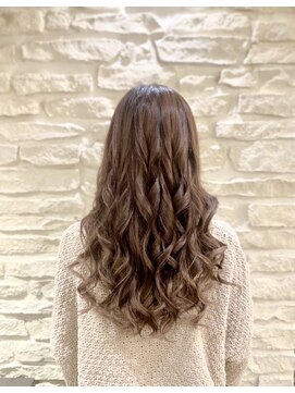 セットサロンフレア ヘアセット/ボブルフ/ショコラベージュ/カール/ベビーバング