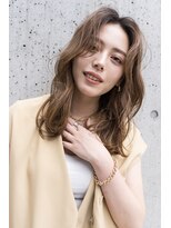 アッシュ 祐天寺店(Ash) センターパートゆるウェーブセミロング