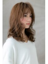 カバーヘア ブリス 上尾西口店(COVER HAIR bliss) ミルクティーカラーくせ毛風小顔くびれミディY上尾20代30代40代