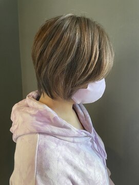 ライズ バイ レボ(RISE by REVO) 大人可愛いココアベージュグレージュカラーボブウルフ黒髪我孫子