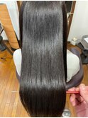 ナチュラルツヤ髪黒髪暗髪ストレート髪質改善トリートメント