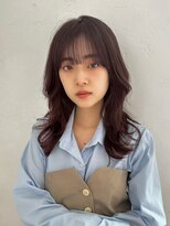 ジョエミバイアンアミ(joemi by Un ami) Unami　韓国くびれミディアムシースルーバング　髪質改善カラー