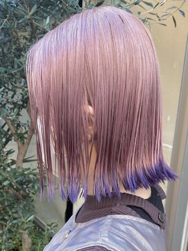 ヴァーディ オモテサンドウ(Vardy omotesando) ピンク/毛先カラー/毛先ブリーチ/裾カラー