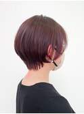 ショートボブ / ピンクブラウン