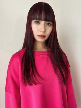 アイヴィ 表参道(IVY) ダブルカラー ボルドーカラー ワイドバング