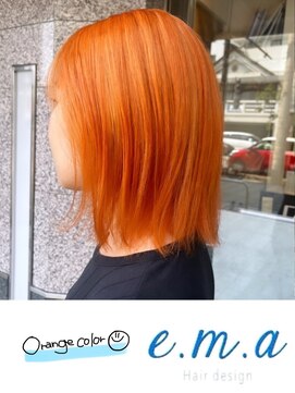 エマヘアデザイン(e.m.a Hair design) オレンジカラー