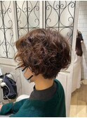 前髪あり耳掛け丸みくびれショートボブ【稲毛】