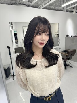 ハピネス 梅田茶屋町店(HAPPINESS) ミディアムレイヤー/韓国ヘア/髪質改善/顔まわり/ブリーチなし