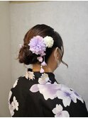 夏ヘアアレンジ 浴衣着付け 和装/夏祭り/お祭り/アップスタイル3