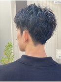 #カルマパーマ#ベリーショート#ダークアッシュ#ニュアンスパーマ