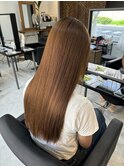 20代30代40代髪質改善ココアブラウン感ストレート透明感赤み消し