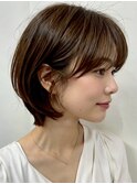 大人ナチュラルソフトウルフ耳かけふんわりくびれ丸みショート