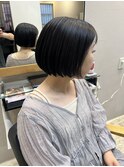 【aslan】ミニボブ/フィットボブ/ネイビーカラー/暗髪