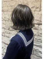 ボン セジュール(Bon sejour) アッシュグレージュ×外はね/髪質改善/ウルトワ/透明カラー/広島