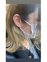 レイリー(LAiLy)&nbsp;インナーカラー　ダブルブリーチ　ホワイト