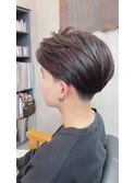赤みブラウンで魅せる、こなれ感マッシュ/ツーブロック/清潔感