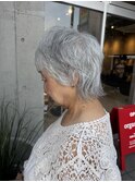 秋の美人ショートウルフ×外ハネパーマ◎