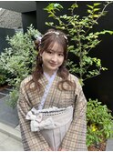 袴ヘア 着物ヘア リボンヘア 卒業式ヘア くるみちゃんヘア 
