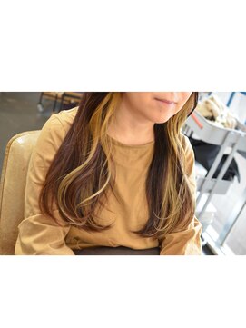 ポタム 東中野(potamu) ブラウン×ベージュの黄金比インナーカラー