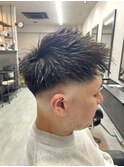 MEN’S HAIR/サーフカール/刈り上げセンターパート/千葉駅