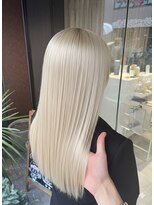 アース 栄店(HAIR&MAKE EARTH)&nbsp;ホワイトミルクティーグレージュ/ブリーチ2回～/栄/ハイトーン