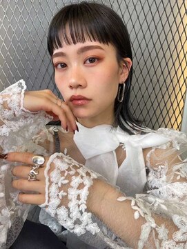 スリー バイ ベルベット 博多(THREE... by velvet) ダークブラックカラー/ダブルカラー/髪質改善/オージュア