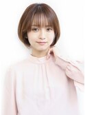 ショートボブ/20代/30代/40代/ワンカール/くびれヘア/小顔