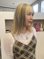 ビファインクーアヴェダ(Be fine coo AVEDA)&nbsp;ブロンドデザインカラー　落ちる黒/